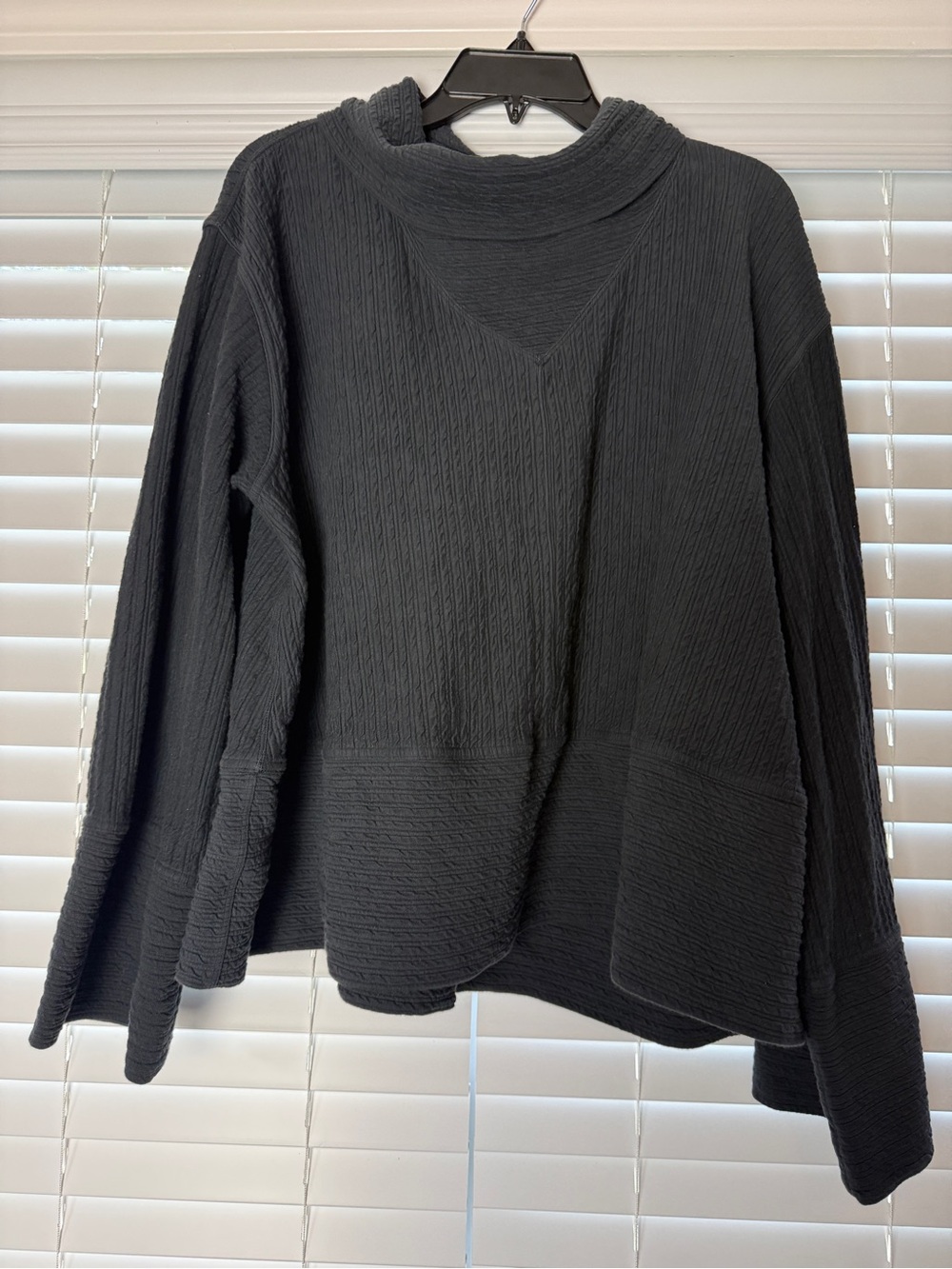 lululemon athletica Black Ribbed Cowl Neck Sweater Size 12
